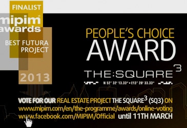 Our new project THE SQUARE ³ shortlisted in MIPIM awards